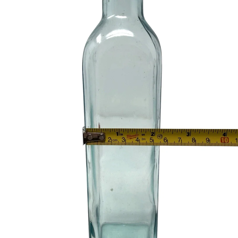 Vintage Glass Bottles Lot of 2 – Oil Vinegar Bottle w/ Pour Spout & Tall Stopper